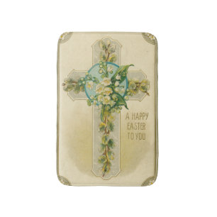 Tapis De Bain Joyeuses Pâques à Vous - Carte Postale Antique,