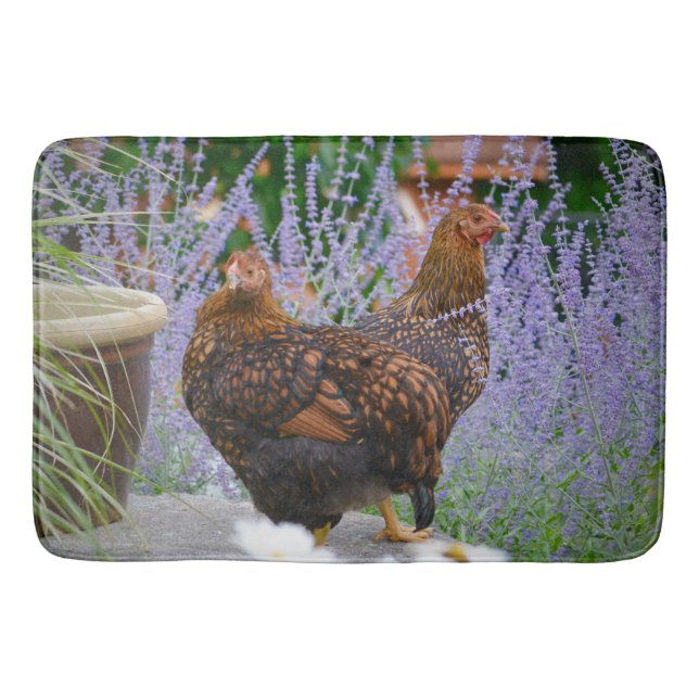 Tapis De Bain Joyeuses poules (Devant)