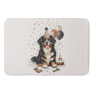 Tapis De Bain Joyeux anniversaire Bernese Mountain Dog