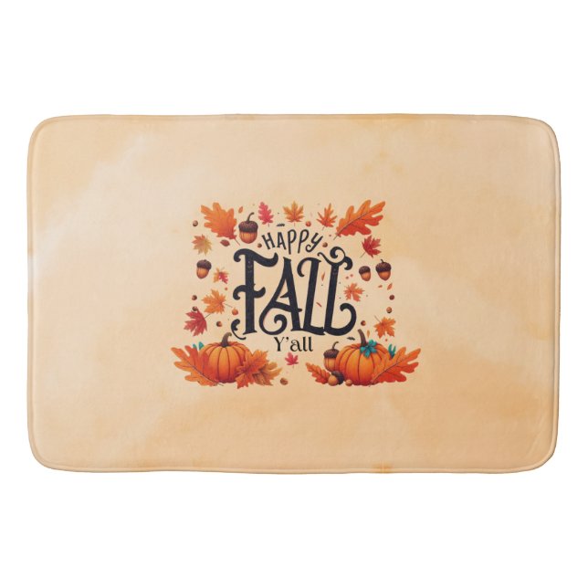 Tapis De Bain Joyeux automne à tous classique  (Devant)