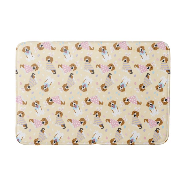 Tapis De Bain Joyeux Chiens Beagles de Pâques (Devant)
