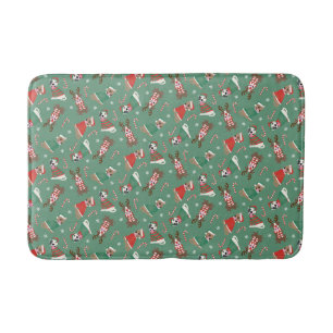 Tapis De Bain Joyeux Chiens taureaux de marque de Noël
