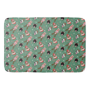 Tapis De Bain Joyeux Chiens taureaux de marque de Noël