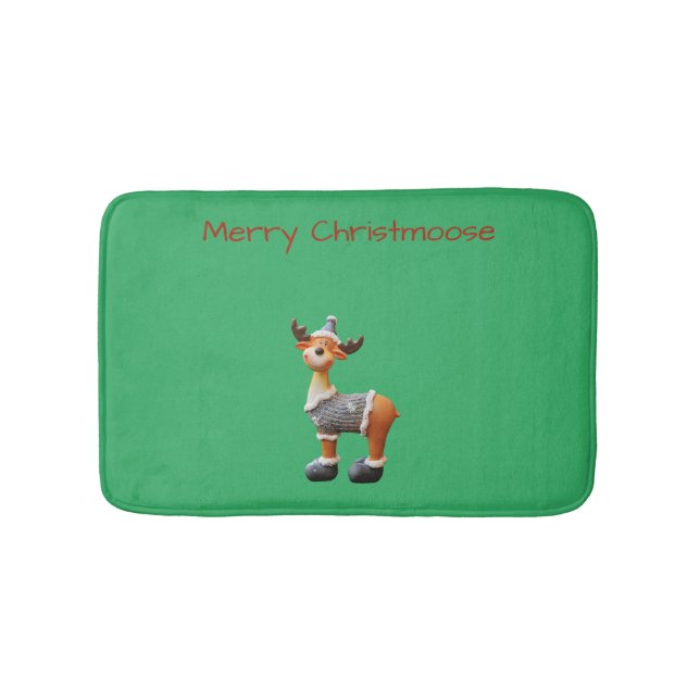 Tapis De Bain Joyeux Christmoose portant un chapeau   (Devant)
