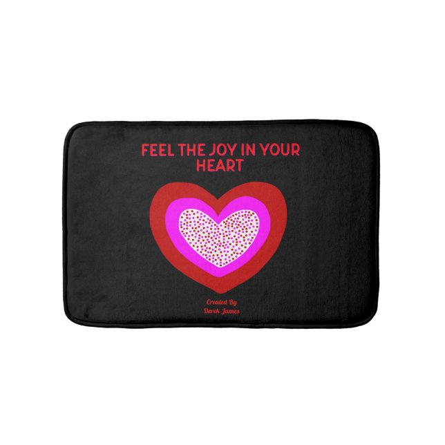 Tapis De Bain Joyeux Coeur Petit Mat Bain (Devant)