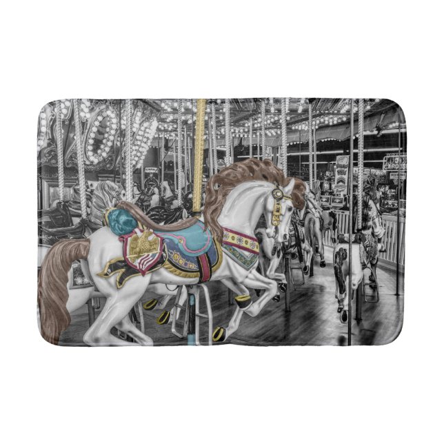 Tapis De Bain Joyeux Go Round Carousel Photography (Devant)