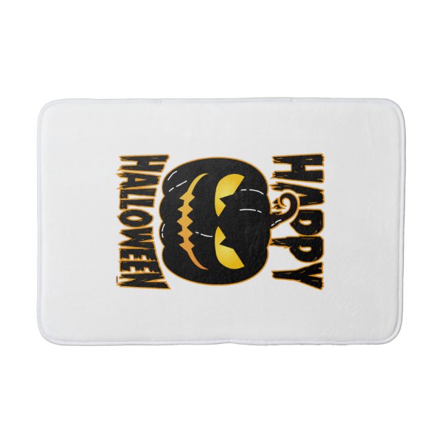 Tapis De Bain Joyeux Halloween Citrouille (Devant)