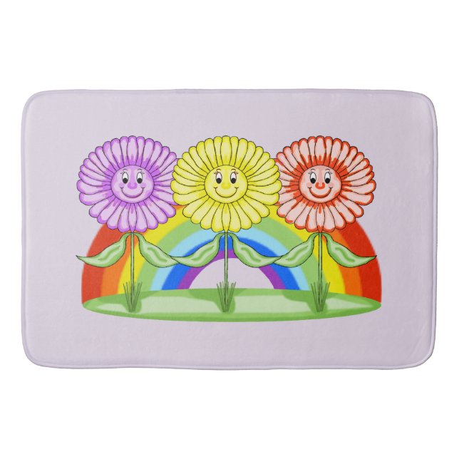 Tapis De Bain Joyeux Mat de bain aux fleurs (Devant)