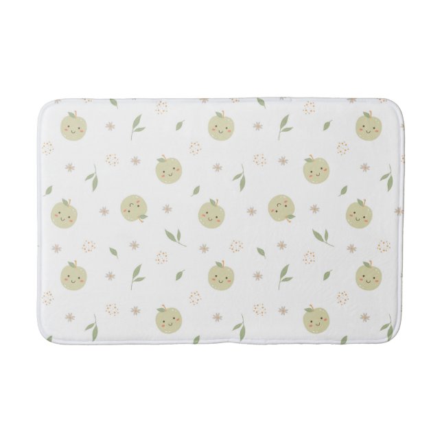 Tapis De Bain Joyeux Motif de pommes - Mat de bain (Devant)