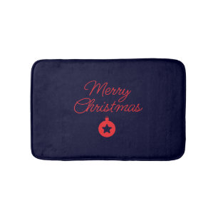Tapis De Bain Joyeux Noël Black Rock Bleu classique Unique