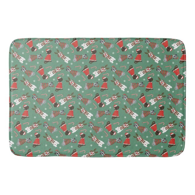 Tapis De Bain Joyeux Noël Grands Chiens Danois (Devant)