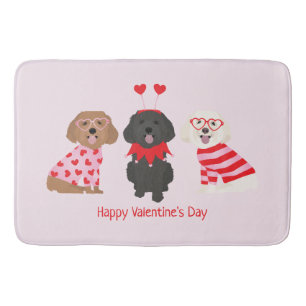 Tapis De Bain Joyeux Valentines Day Chiens de Maltipoo