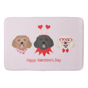 Tapis De Bain Joyeux Valentines Day Chiens de Maltipoo