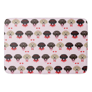 Tapis De Bain Joyeux Valentines Labrador Retriever Dogs
