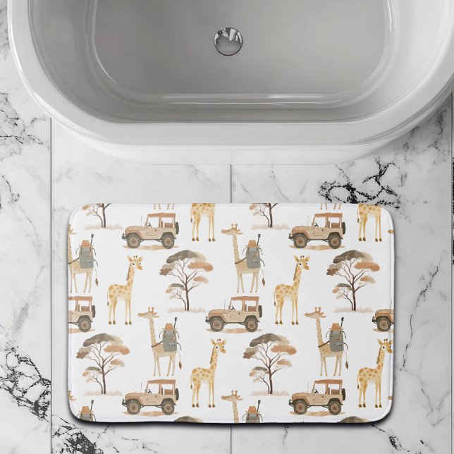 Tapis De Bain Jungle Safari avec Motif Giraffes (Créateur téléchargé)