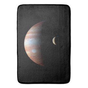 Tapis De Bain Jupiter Géant Gaz Planète & Io Galilée Lune