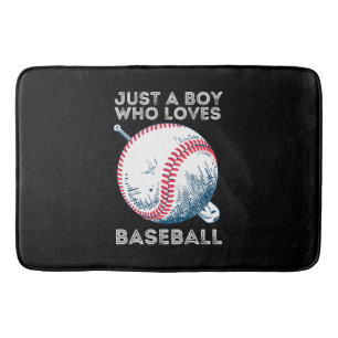 Tapis De Bain Juste un garçon qui aime le baseball
