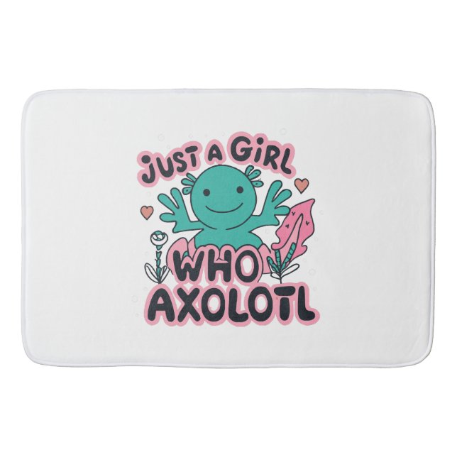 Tapis De Bain juste une fille qui aime Axolotl (Devant)