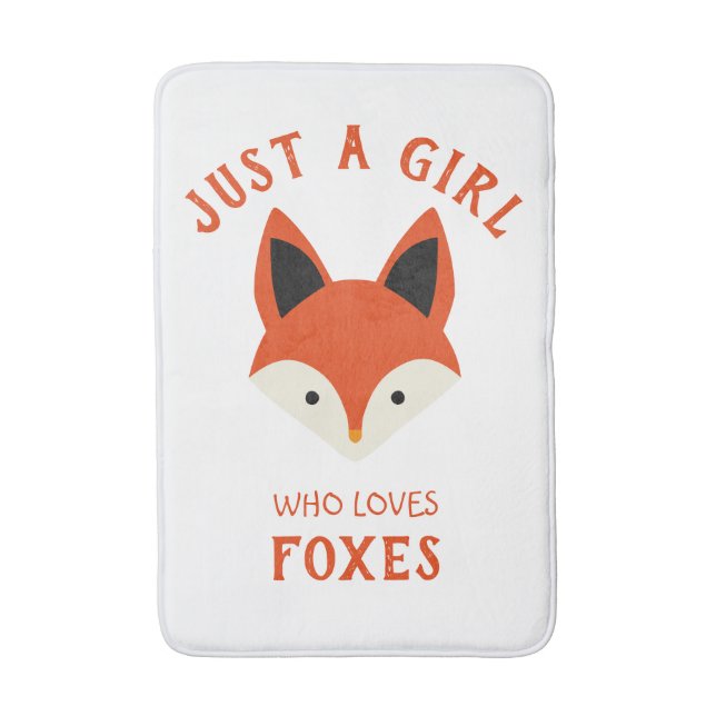 Tapis De Bain Juste une fille qui aime Foxes (Devant (Vertical))