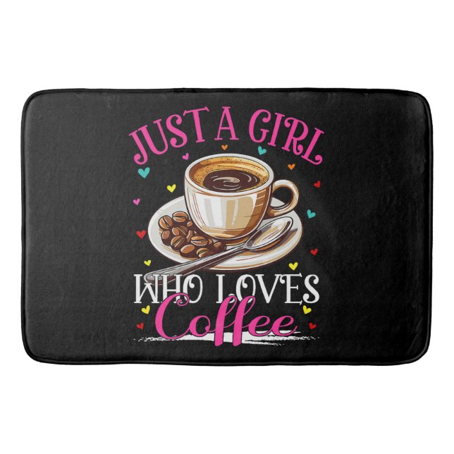 Tapis De Bain Juste Une Fille Qui Aime Le Café (Devant)