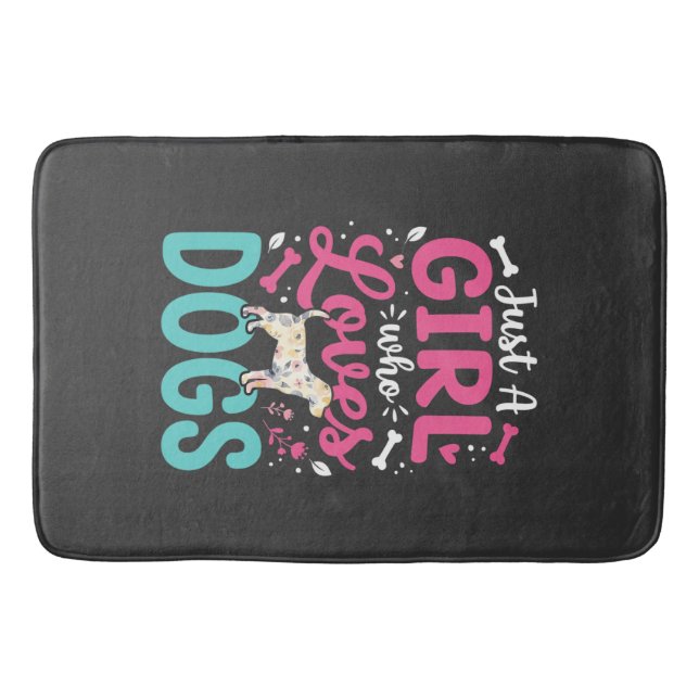 Tapis De Bain Juste Une Fille Qui Aime Les Chiens (Devant)