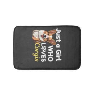 Tapis De Bain Juste une fille qui aime les Corgis