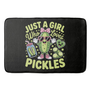 Tapis De Bain Juste une fille qui aime les cornichons