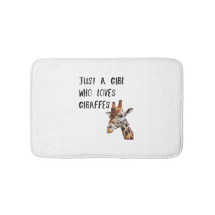 Tapis De Bain Juste Une Fille Qui Aime Les Giraffes Mignonne Gir