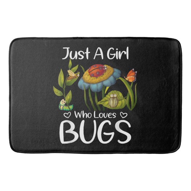 Tapis De Bain Juste une fille qui aime les insectes (Devant)