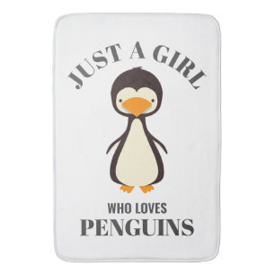 Tapis De Bain Juste une fille qui aime les pingouins