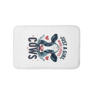 Tapis De Bain Juste une fille qui aime les vaches Vintage Néon A