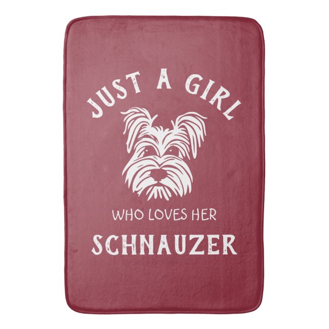 Tapis De Bain Juste une fille qui aime son Schnauzer (devant Vertical)