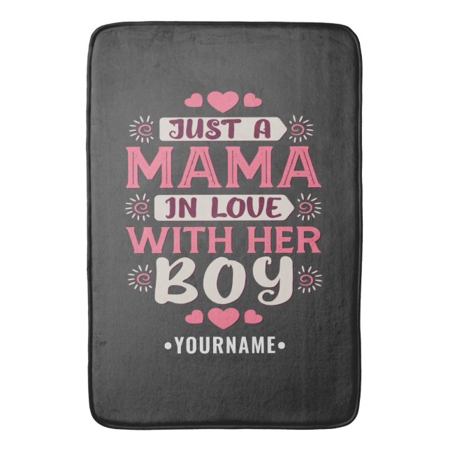 Tapis De Bain Juste une maman amoureuse de son garçon (devant Vertical)