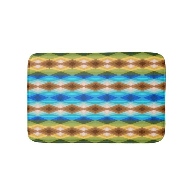 Tapis De Bain Kaleidoscope couleur plage Tropical Art Abstrait (Devant)