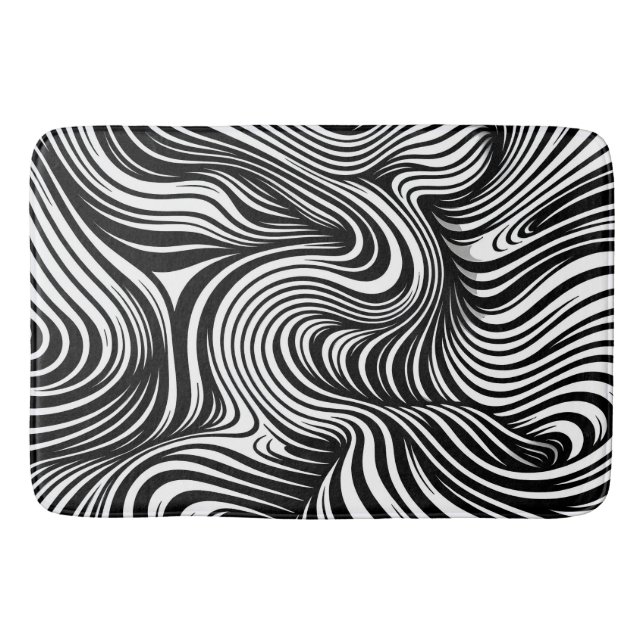 Tapis De Bain Kaleidoscope monochrome (Devant)