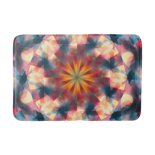 Tapis De Bain Kaleidoscopique Prismatique Mandala (Devant)