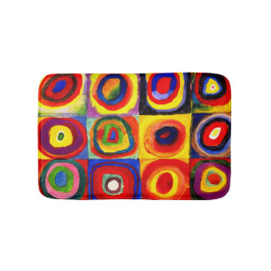 Tapis De Bain Kandinsky Farbstudie Cercles Carré Quadrate Art