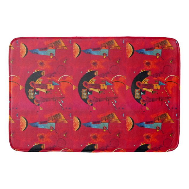 Tapis De Bain Kandinsky Red Black  Abstract Art (Devant)
