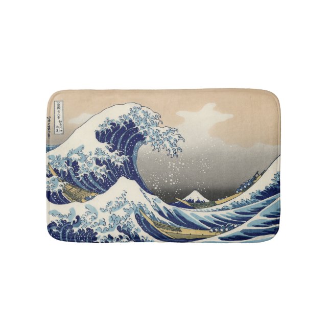 Tapis De Bain KATSUSHIKA HOKUSAI - La grande vague outre de (Devant)