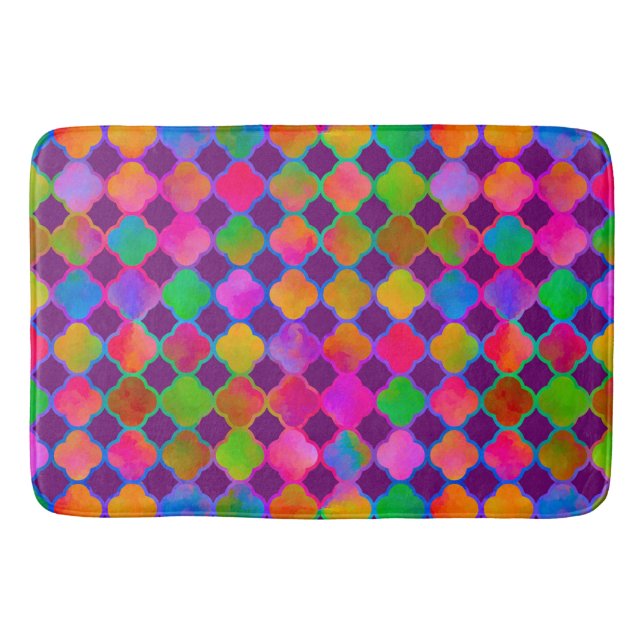 Tapis De Bain Kazbar Couleur Violet Foncé (Devant)