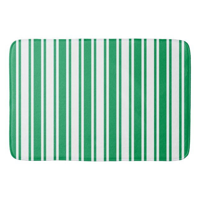 Tapis De Bain Kelly landes de bonbons vertes et blanches (Devant)