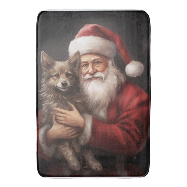Tapis De Bain Kelpie australien avec le Père Noël Noël (devant Vertical)