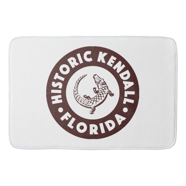 Tapis De Bain Kendall Floride Cercle - Brun  (Devant)