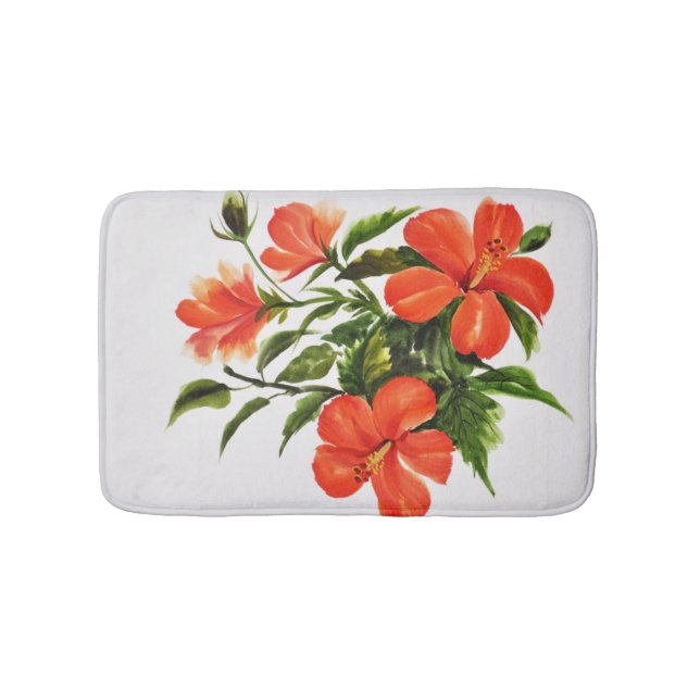 Tapis De Bain Ketmie rouge chaude (Devant)