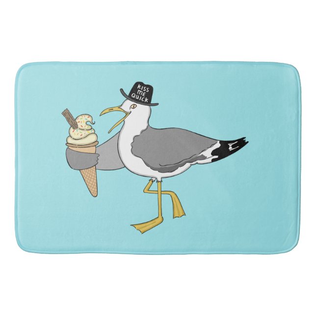 Tapis De Bain Kiss Me Quick Seagull (Devant)