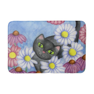 Tapis De Bain Kitty en Fleurs Bain Mat