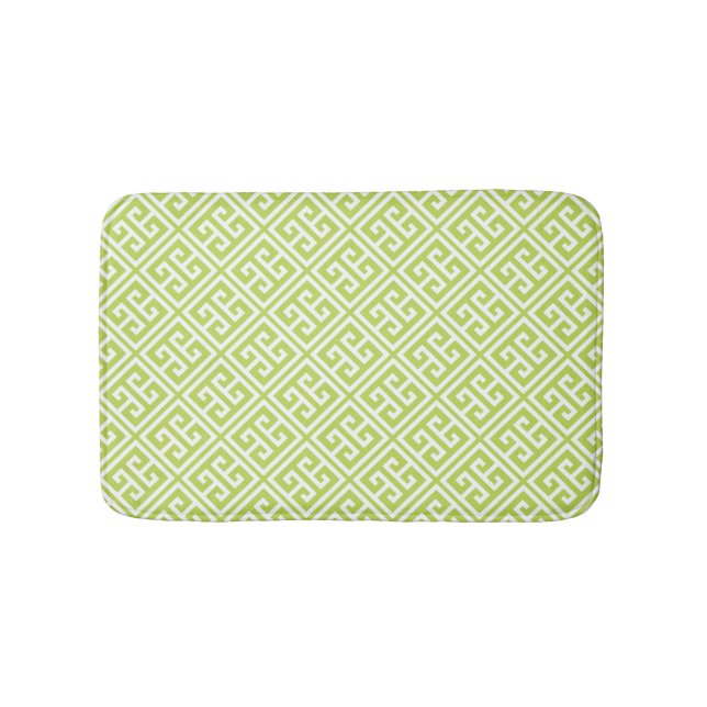 Tapis De Bain Kiwi Green Motif grec (Devant)