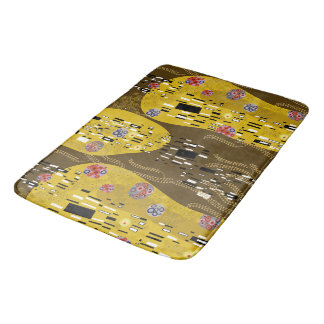 Tapis De Bain Klimt Inspiré Or Motif Art Nouveau Le Baiser