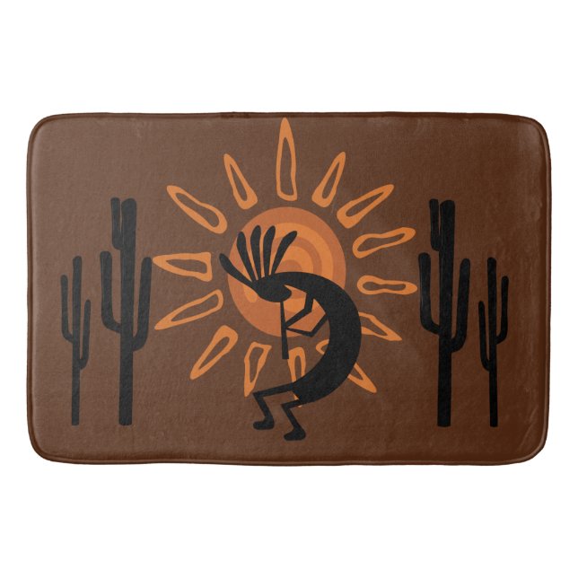 Tapis De Bain Kokopelli Sud-Ouest Sun Rustique Mat de bain (Devant)