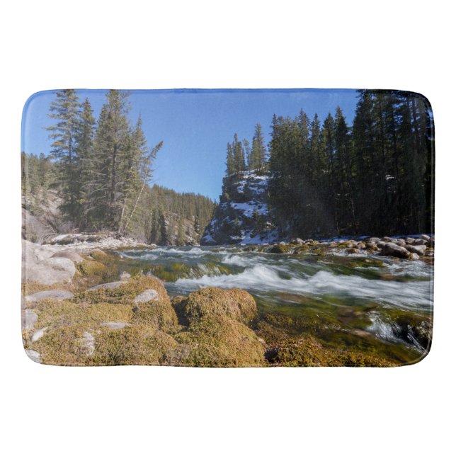 Tapis De Bain La beauté captivante de la rivière Athabasca (Devant)